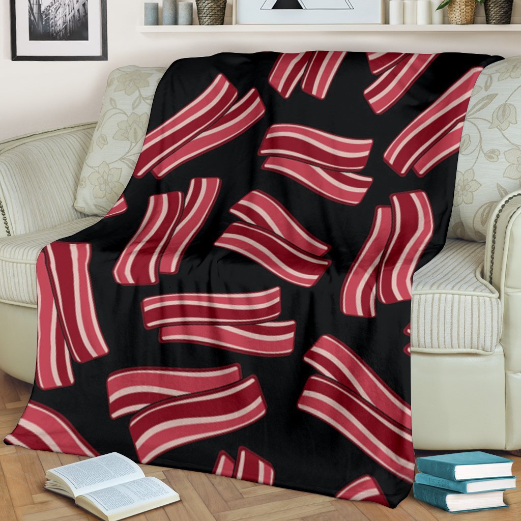 Bacon Pattern Print Blanket-grizzshop