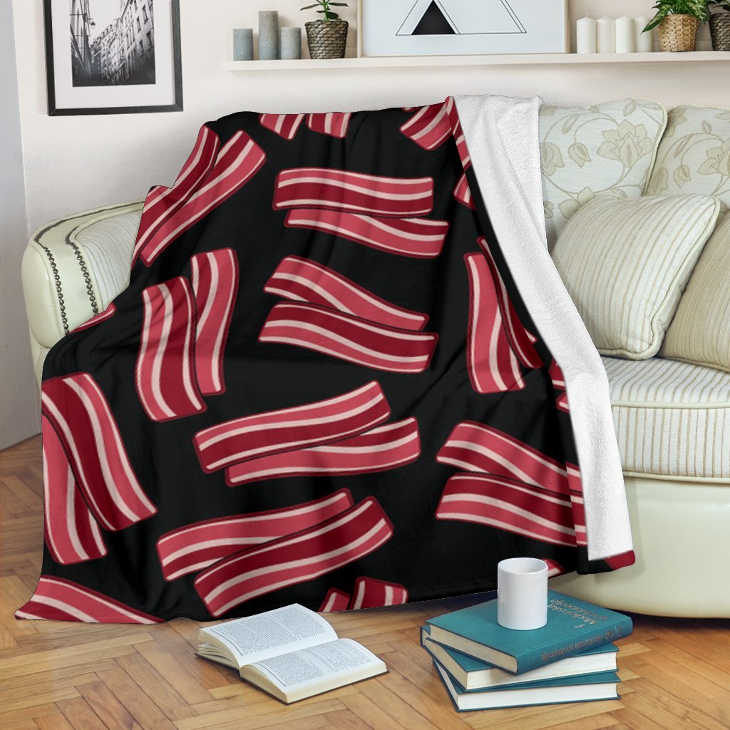 Bacon Pattern Print Blanket-grizzshop