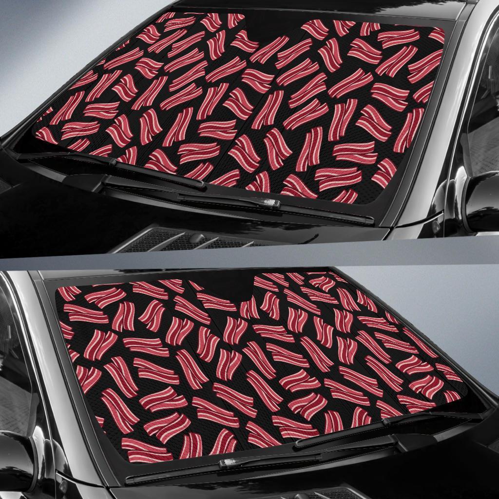 Bacon Pattern Print Car Sun Shade-grizzshop