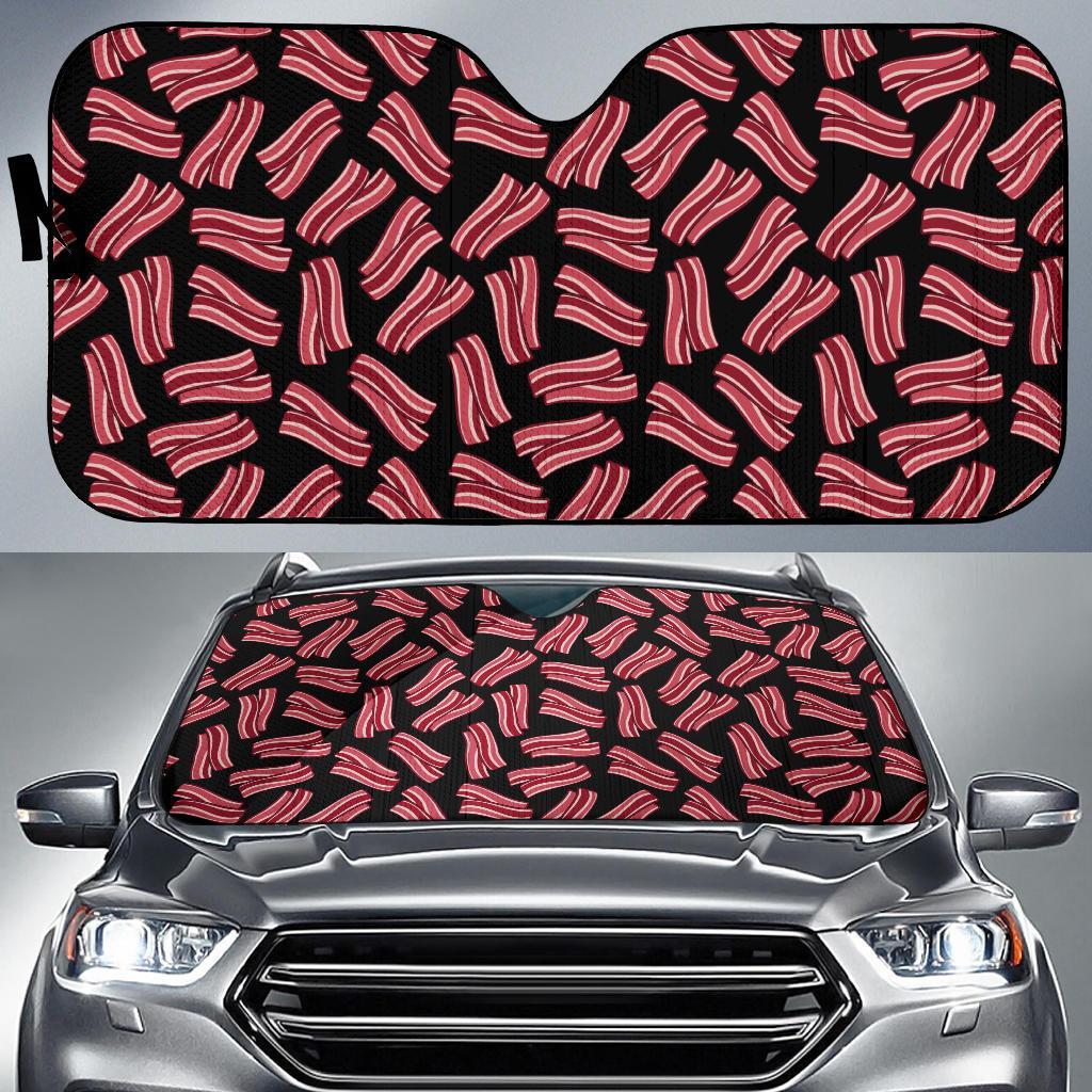 Bacon Pattern Print Car Sun Shade-grizzshop