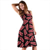 Bacon Pattern Print Dress-grizzshop