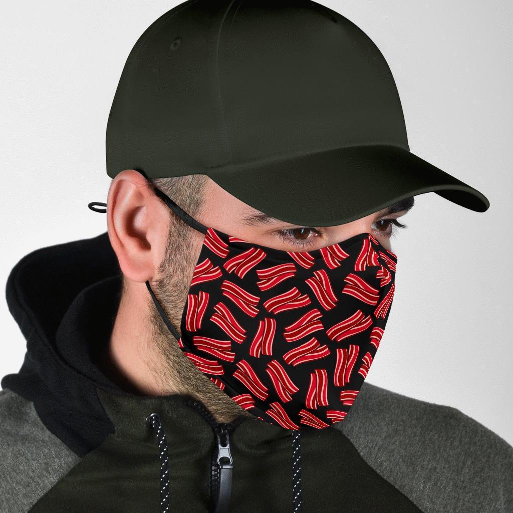 Bacon Pattern Print Face Mask-grizzshop