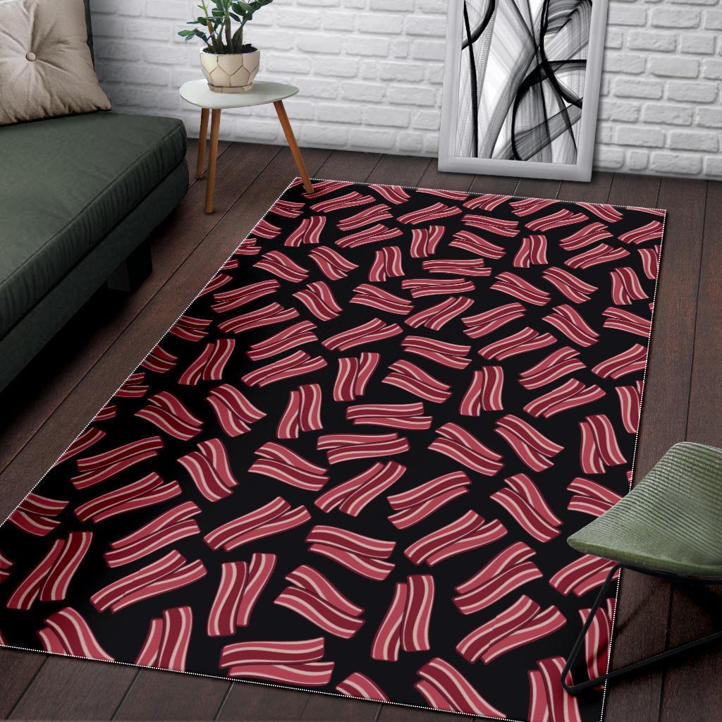 Bacon Pattern Print Floor Mat-grizzshop