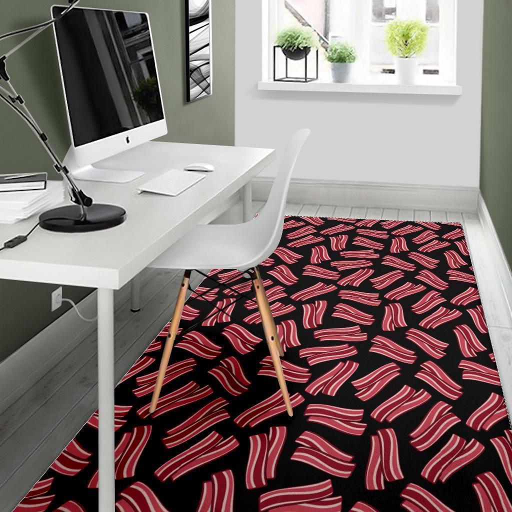 Bacon Pattern Print Floor Mat-grizzshop