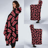 Bacon Pattern Print Hooded Blanket-grizzshop