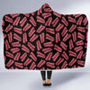 Bacon Pattern Print Hooded Blanket-grizzshop