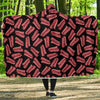 Bacon Pattern Print Hooded Blanket-grizzshop