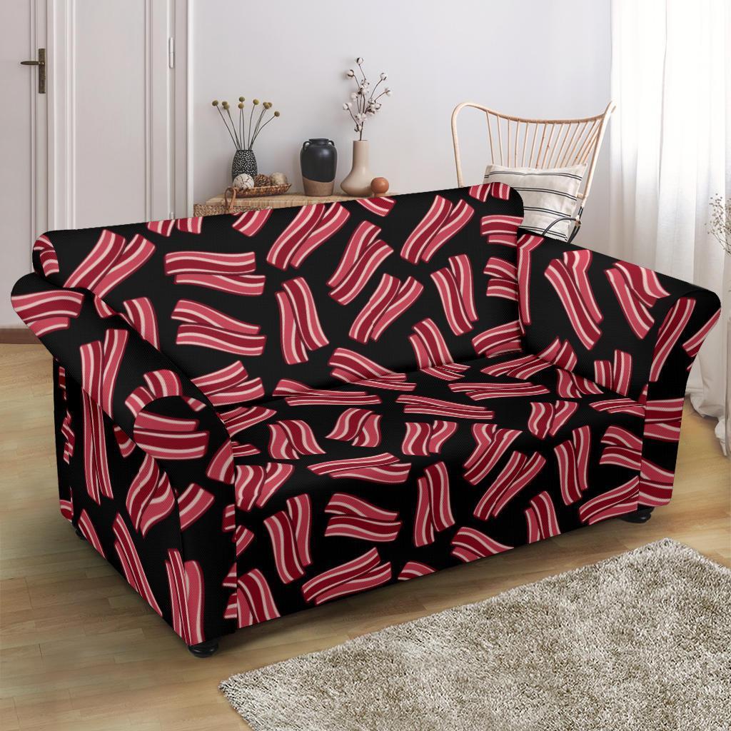 Bacon Pattern Print Loveseat Cover-grizzshop