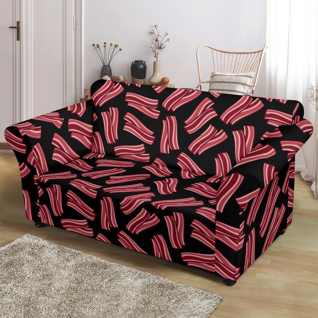 Bacon Pattern Print Loveseat Cover-grizzshop