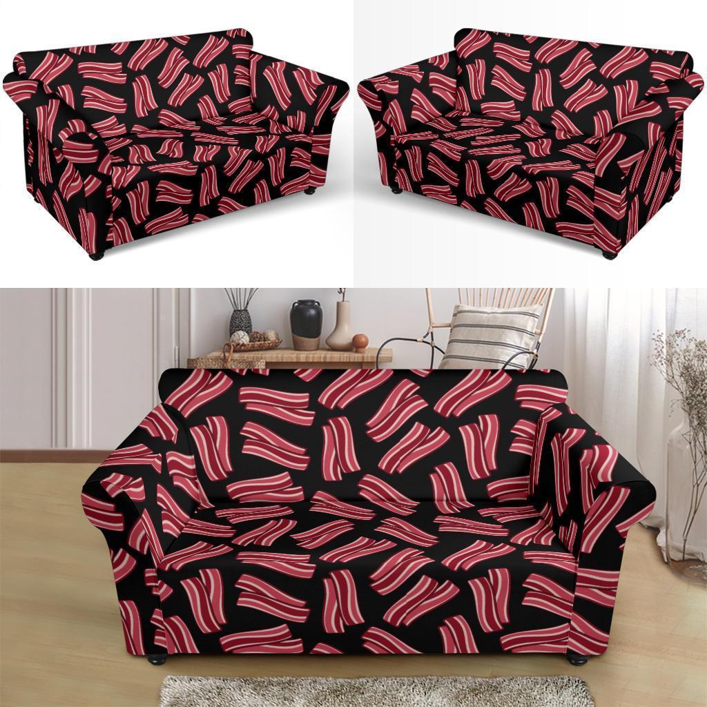 Bacon Pattern Print Loveseat Cover-grizzshop