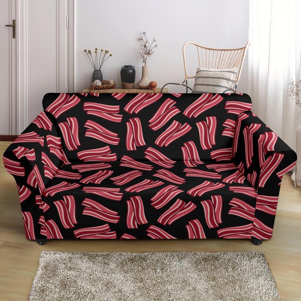 Bacon Pattern Print Loveseat Cover-grizzshop