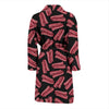 Bacon Pattern Print Men Long Robe-grizzshop