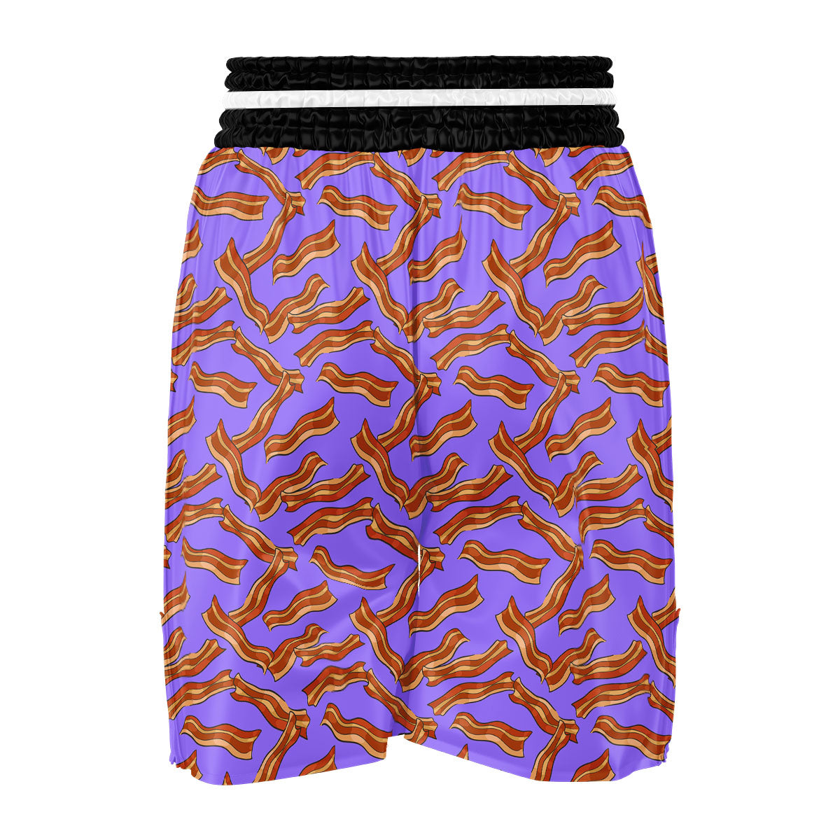 Bacon Purple Print Pattern Boxing Shorts-grizzshop
