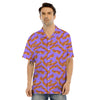 Bacon Purple Print Pattern Men's Hawaiian Shirt-grizzshop