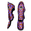 Bacon Purple Print Pattern Muay Thai Shin Guards-grizzshop