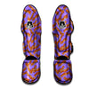 Bacon Purple Print Pattern Muay Thai Shin Guards-grizzshop