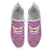 Bacon Purple Print Pattern White Athletic Shoes-grizzshop