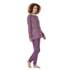 Bacon Purple Print Pattern Women's Pajamas-grizzshop