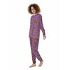 Bacon Purple Print Pattern Women's Pajamas-grizzshop