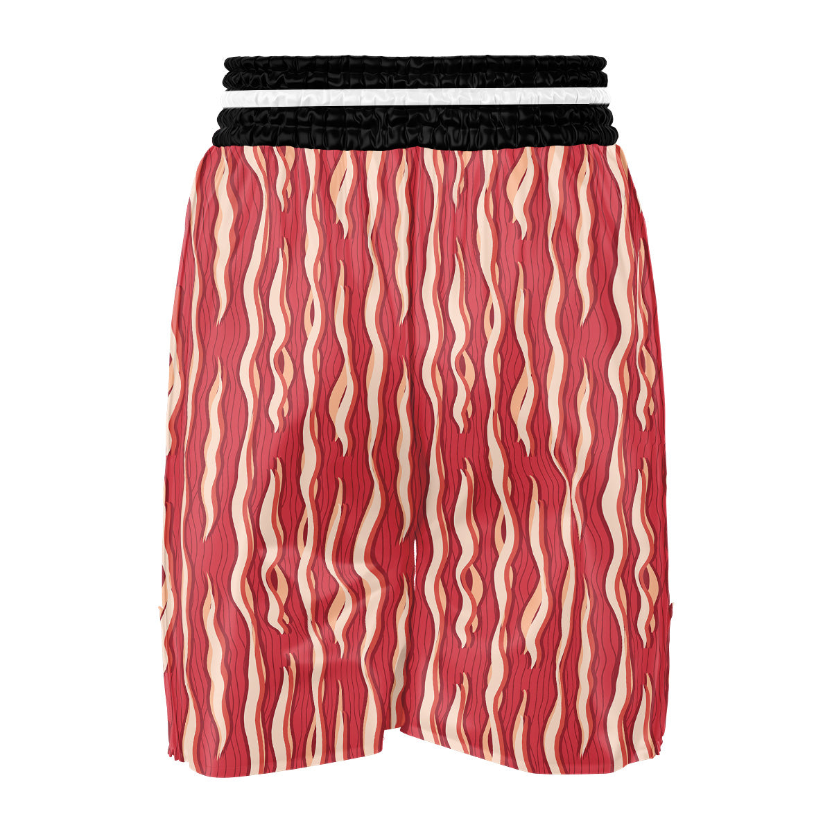 Bacon Texture Print Pattern Boxing Shorts-grizzshop