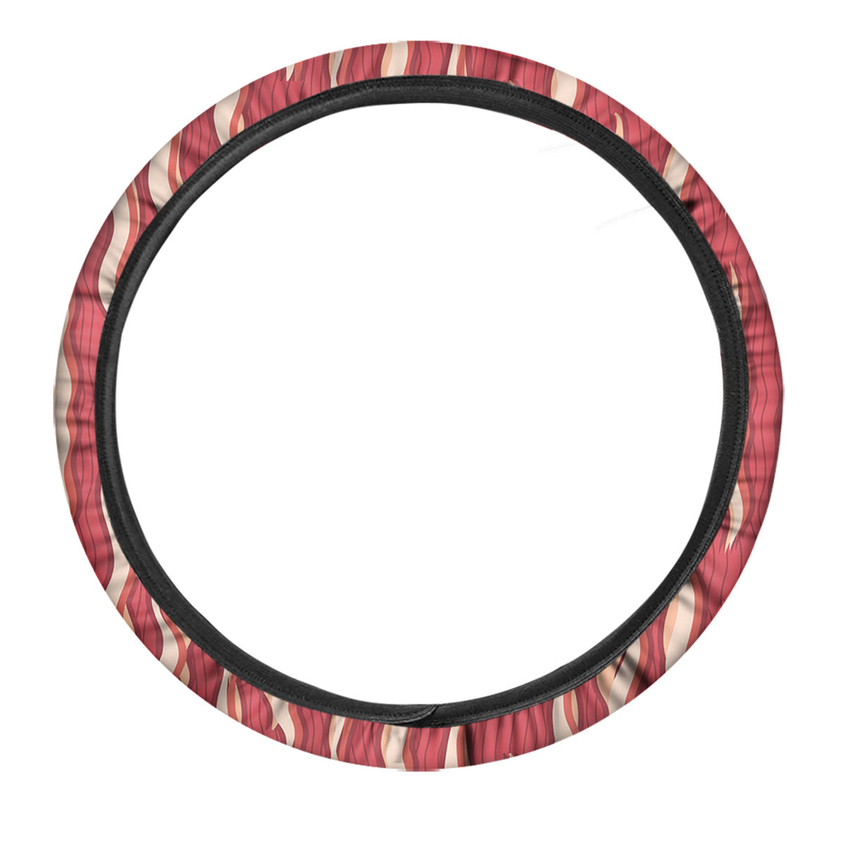 Bacon Texture Print Pattern Car Steering Wheel Cover-grizzshop