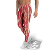 Bacon Texture Print Pattern Men's Leggings-grizzshop