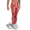 Bacon Texture Print Pattern Men's Leggings-grizzshop