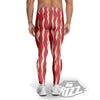 Bacon Texture Print Pattern Men's Leggings-grizzshop