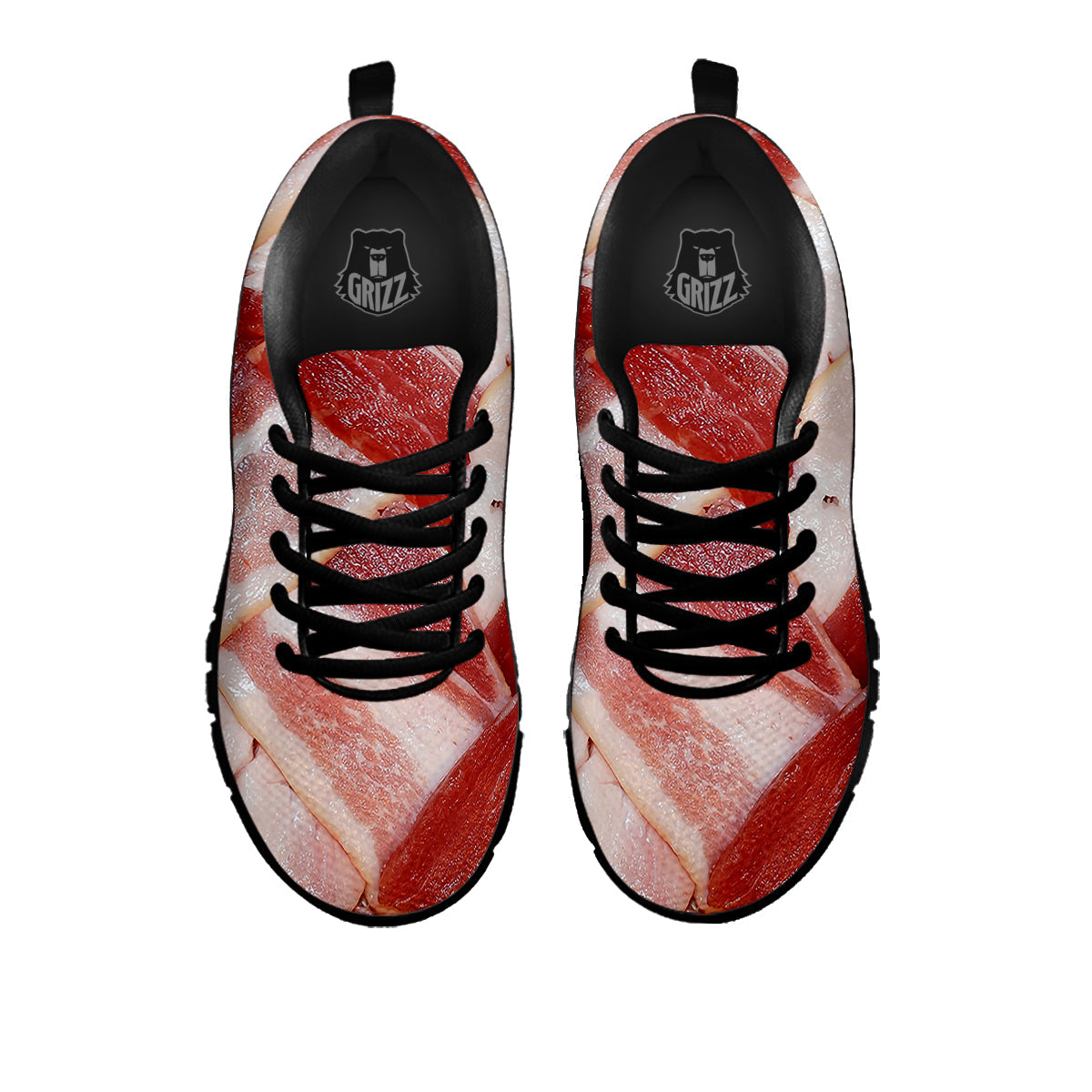 Bacon Weaving Print Black Sneaker-grizzshop