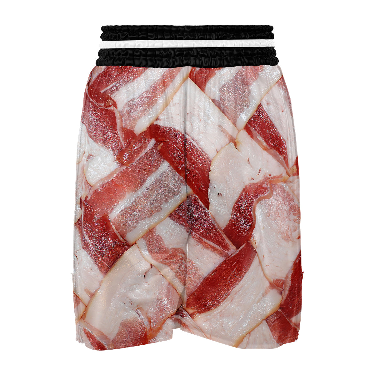 Bacon Weaving Print Boxing Shorts-grizzshop