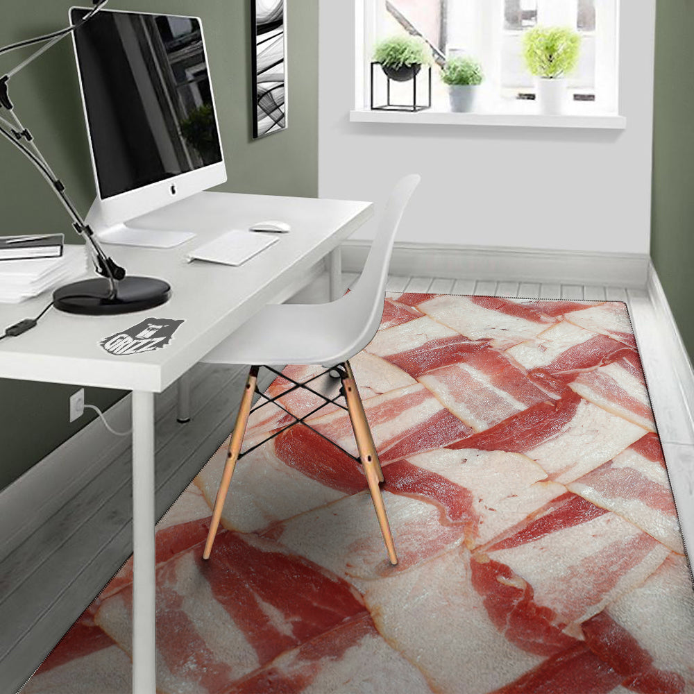 Bacon Weaving Print Floor Mat-grizzshop