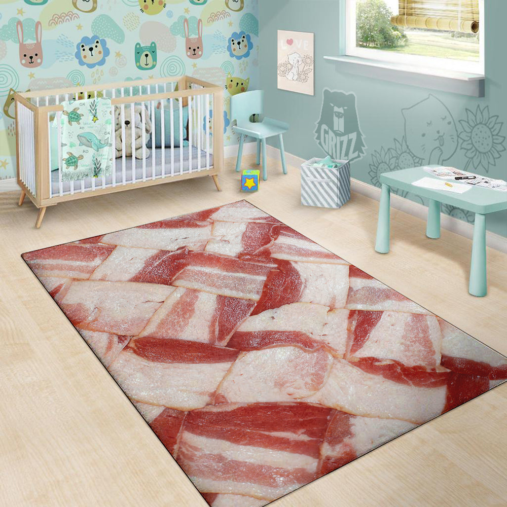 Bacon Weaving Print Floor Mat-grizzshop