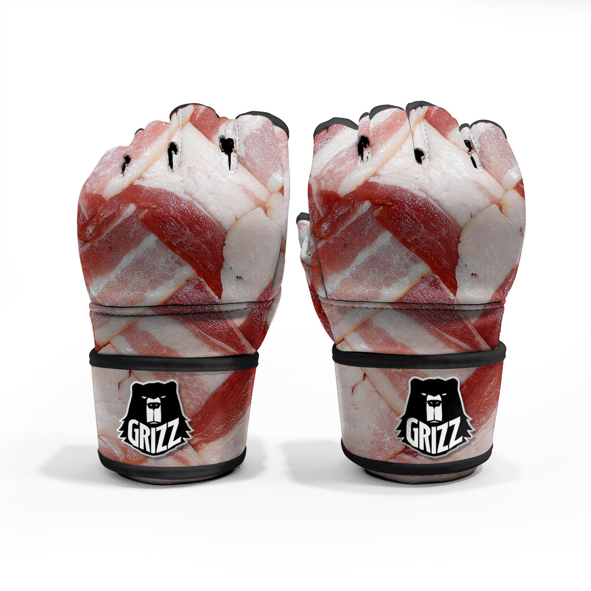 Bacon Weaving Print MMA Gloves-grizzshop
