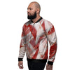 Bacon Weaving Print Men's Bomber Jacket-grizzshop