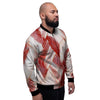 Bacon Weaving Print Men's Bomber Jacket-grizzshop