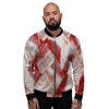 Bacon Weaving Print Men's Bomber Jacket-grizzshop