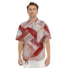 Bacon Weaving Print Men's Short Sleeve Shirts-grizzshop