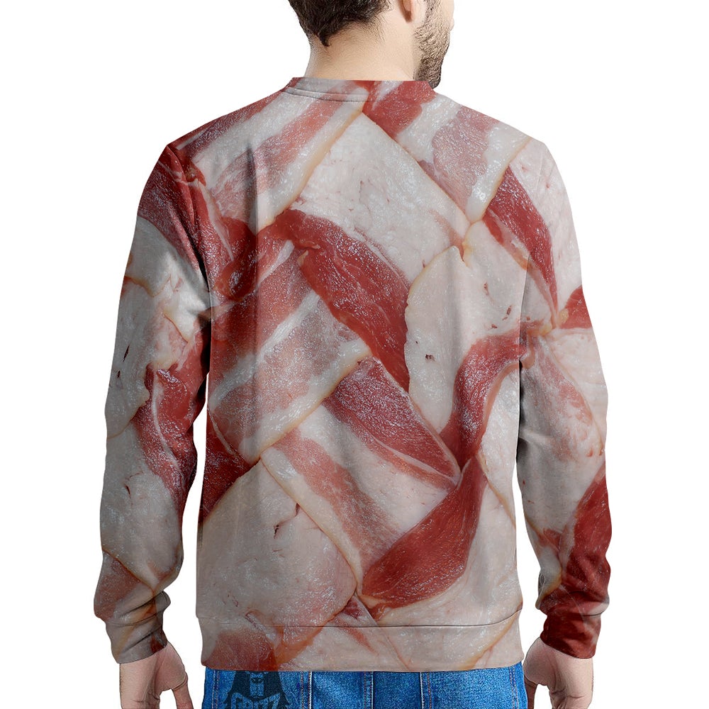 Bacon Weaving Print Men's Sweatshirt-grizzshop