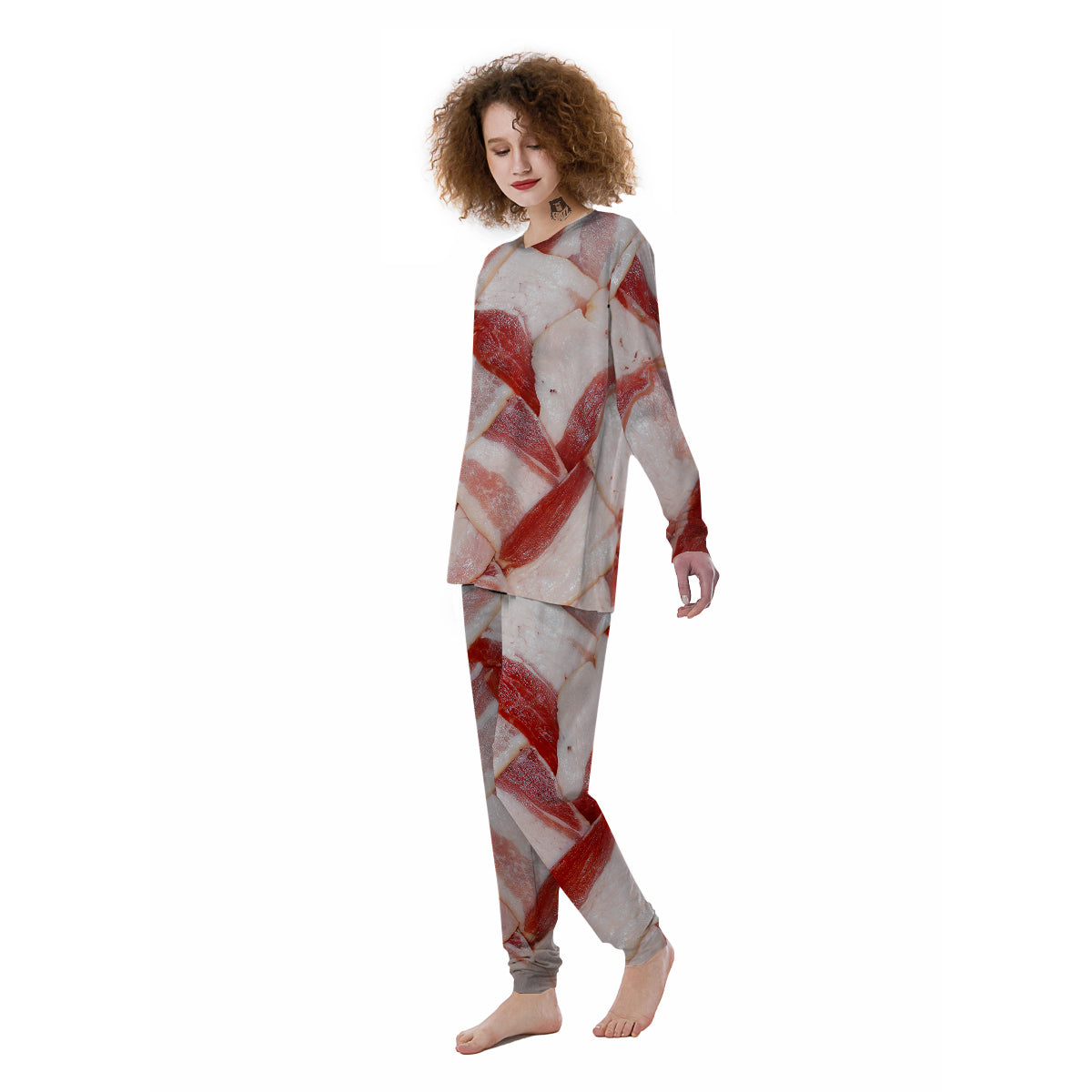 Bacon Weaving Print Women's Pajamas-grizzshop