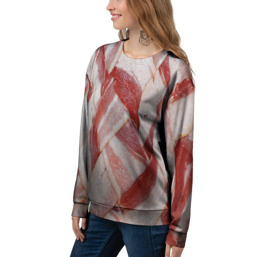 Bacon Weaving Print Women's Sweatshirt-grizzshop