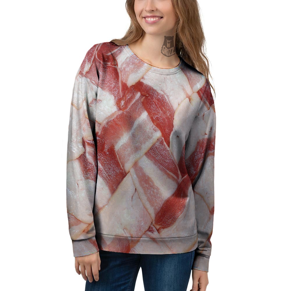 Bacon Weaving Print Women's Sweatshirt-grizzshop