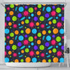 Bacteria Virus Pattern Print Bathroom Shower Curtain-grizzshop