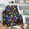 Bacteria Virus Pattern Print Blanket-grizzshop