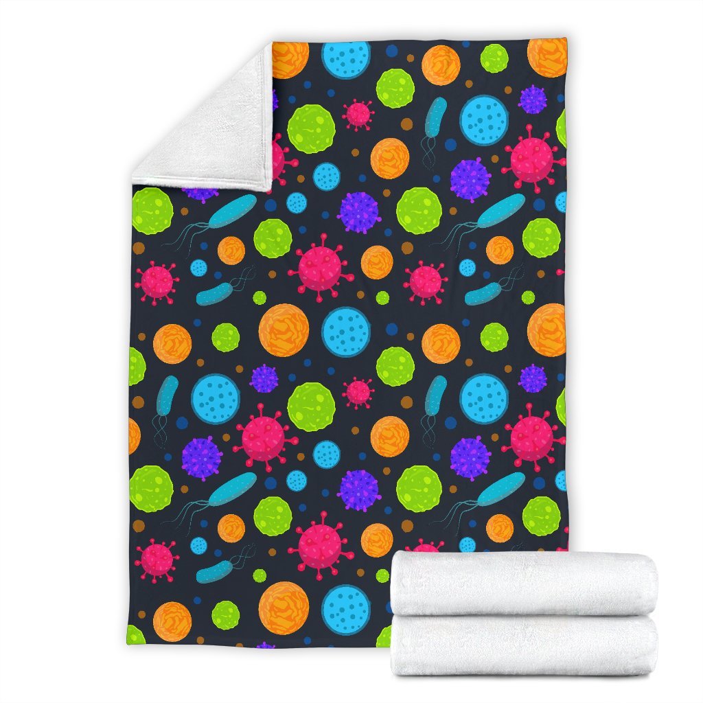 Bacteria Virus Pattern Print Blanket-grizzshop