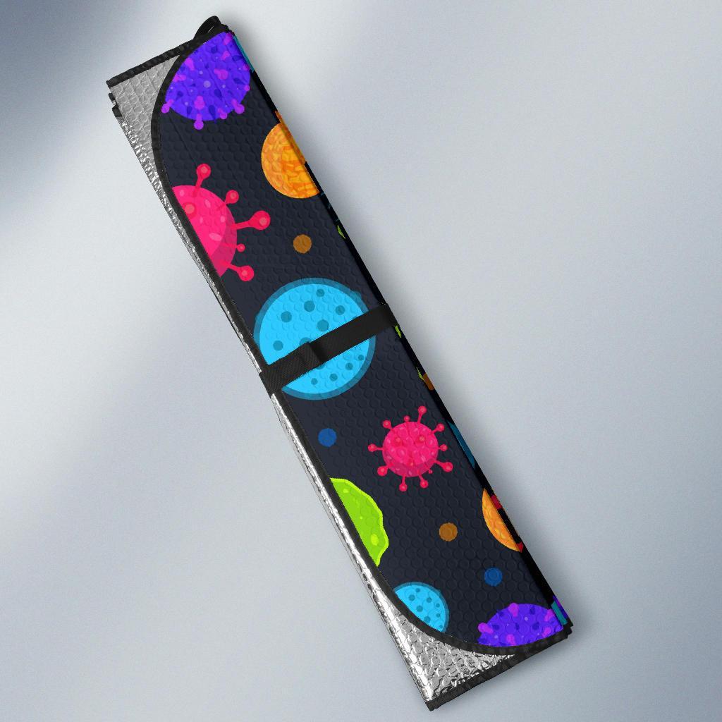 Bacteria Virus Pattern Print Car Sun Shade-grizzshop