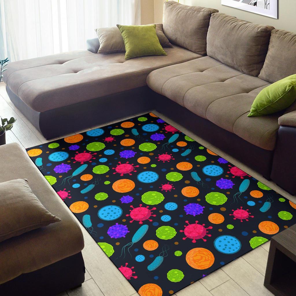 Bacteria Virus Pattern Print Floor Mat-grizzshop