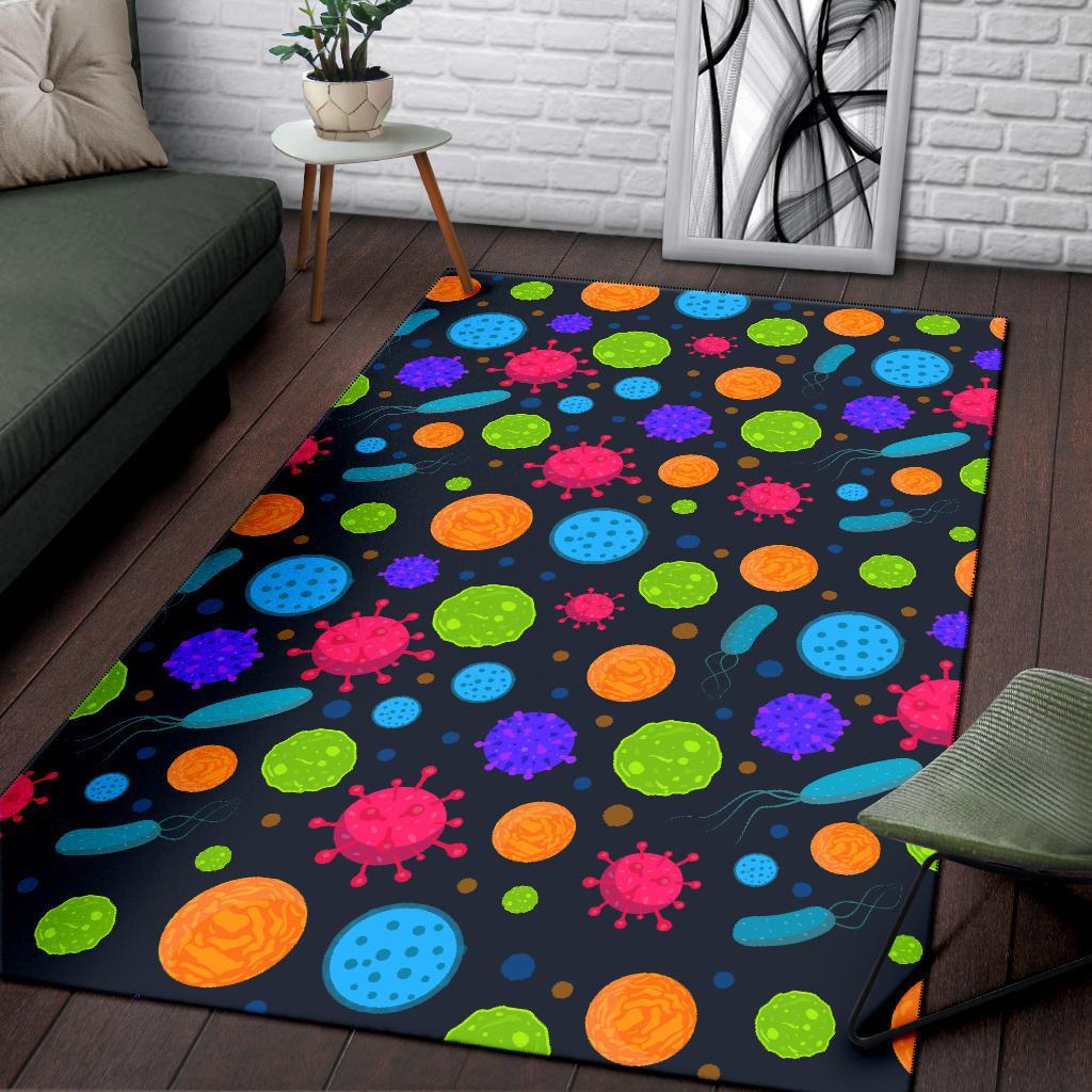 Bacteria Virus Pattern Print Floor Mat-grizzshop