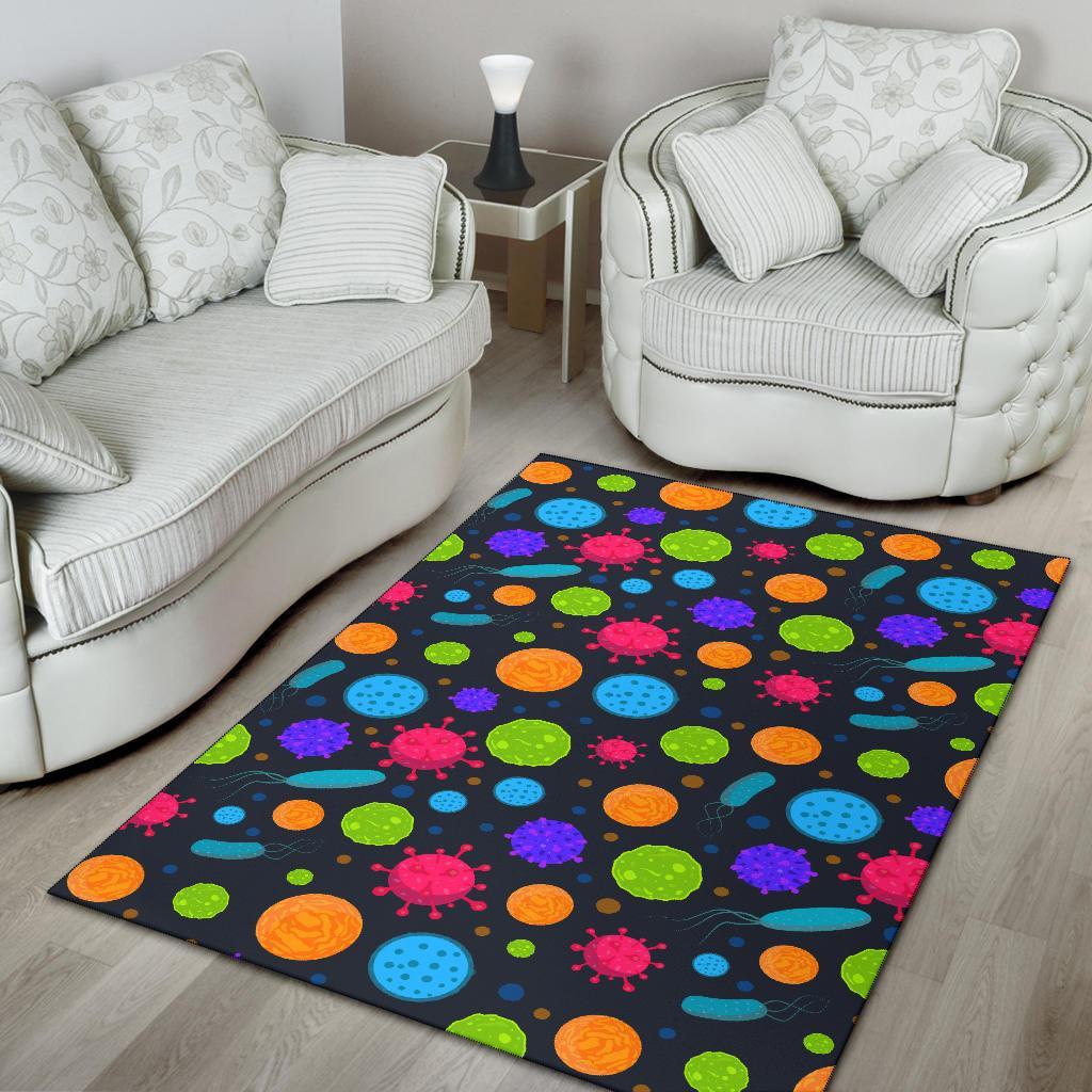 Bacteria Virus Pattern Print Floor Mat-grizzshop