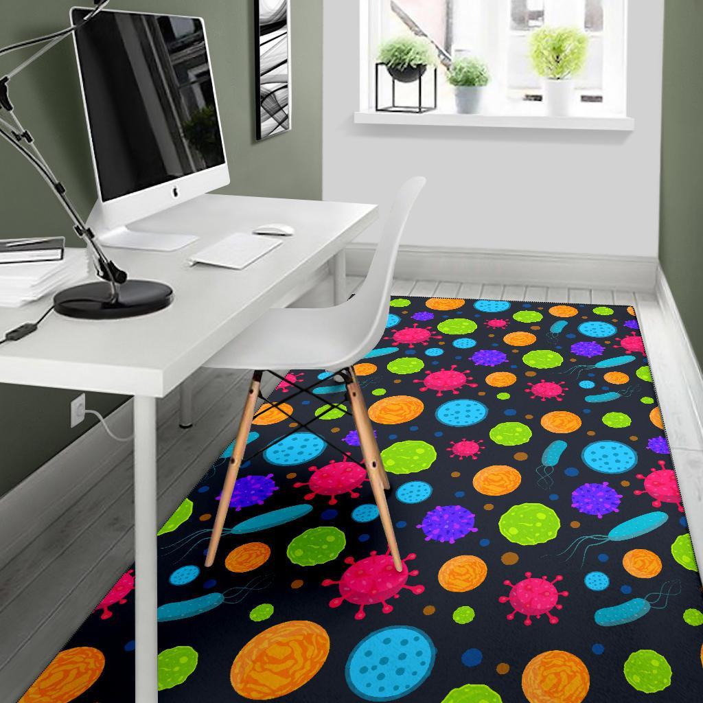 Bacteria Virus Pattern Print Floor Mat-grizzshop