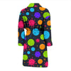 Bacteria Virus Pattern Print Men Long Robe-grizzshop